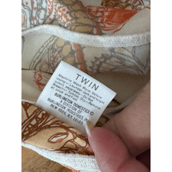 Vintage Caress Butterfly Print Burlington Percale Twin Sheet Set - Picture 8 of 12